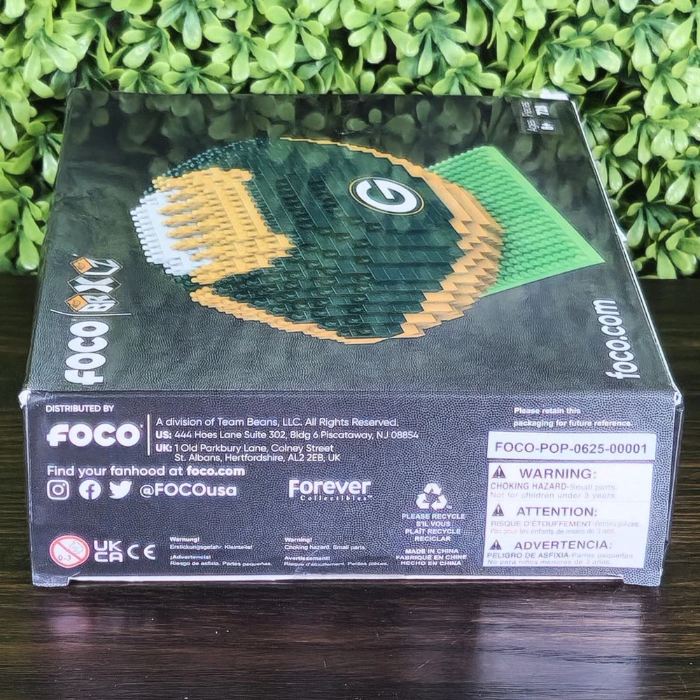 FOCO BRXLZ NFL Green Bay Packers Football Building Block Set 728 Pcs New